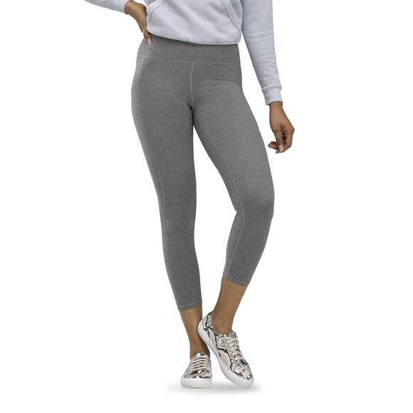 HUE Pants - HUE Women's Activewear Leggings with Pockets, Skimmer, Still Grey, Medium